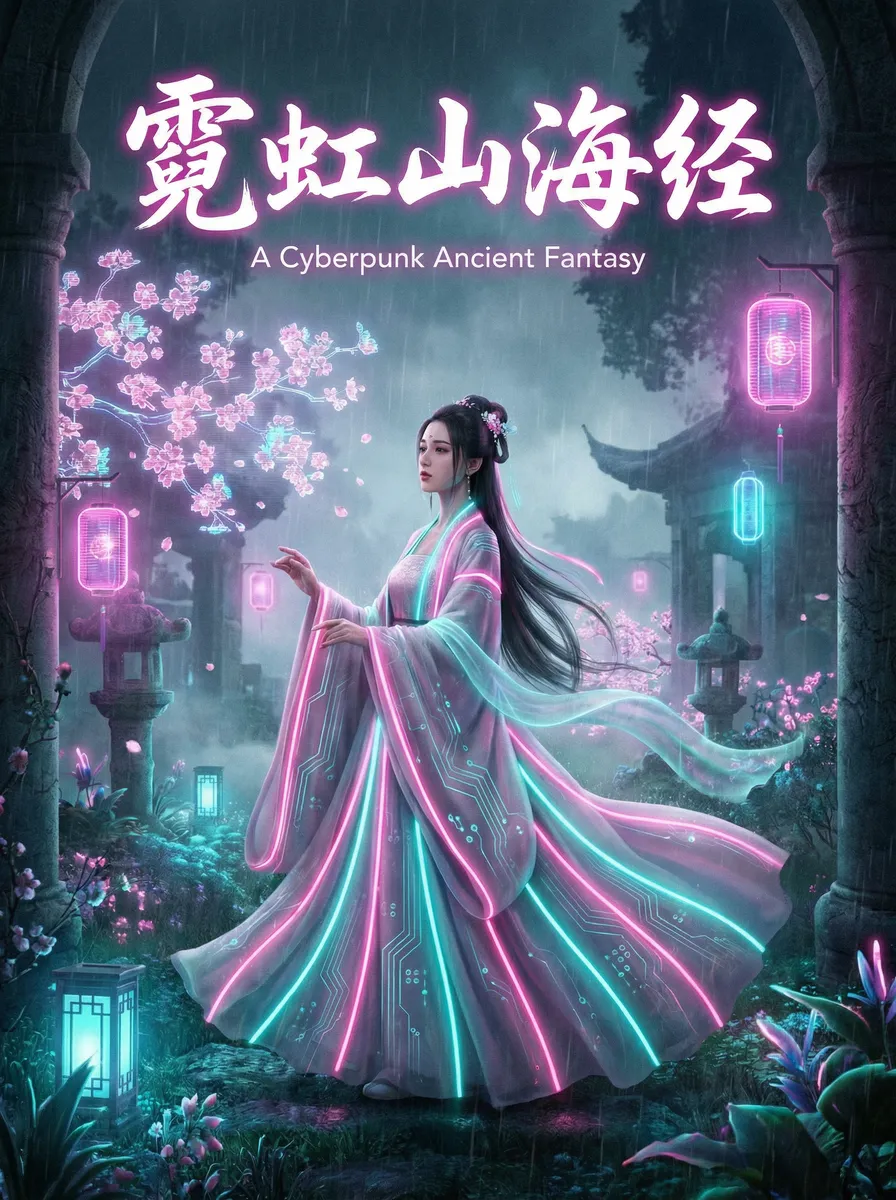 狼群社区论坛 古风奇缘短剧 - 霓虹山海经海报